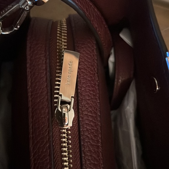 Kate Spade Leila Medium Triple Compartment Satchel Cherrywood brand New - Picture 14 of 16